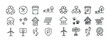 © Влада Яковенко - Sustainable energy and environmental icons for eco-friendly concepts in minimalist design