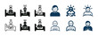 © Влада Яковенко - Meditation and relaxation icons: diverse races and styles for well-being