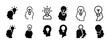 © Coosh448 - Human head and light bulb icons illustrating creative ideas and innovation concepts