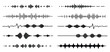 © Hafiz - An assortment of delicate sound wave shapes on a clear glass background precisely characterizes only the allowed vector illustration.