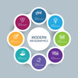 © jadamprostore - Modern Circle Infographic with 8 options or steps