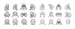 © Svitlana - Set of line art illustrations depicting various expressions of anxiety and stress