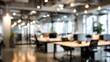 © Nicholas - Abstract blurred office interior room. blurry working space with defocused effect. use for background or backdrop in business concept. High quality