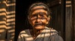 © Jahin - Portrait of elderly indian woman with weathered skin and thoughtful expression