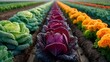 © Ritika - Vibrant farm landscape filled with fresh vegetables high resolution picture