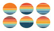 © Qarejua - sun retro badge and emblem set abstract ocean view