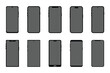 © Aquavisionweath6 - Modern smartphone  with black frame mockup set vector illustration . Smartphone frame mockup vector set with different notch styles and bezel designs . eps 10