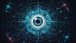 © MEO - Advanced biometrics approval system featuring human eye scan transforming into digital matrix.