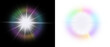 © Rahman - PNG Vibrant light effect with starburst and colorful spectrum flare