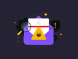 © bestforbest - Cybersecurity ai phishing email scam attack prevention tools counter threats as ai smart systems detect e-mail fraud and guide users against deepfake tricks and malicious emails vector illustration
