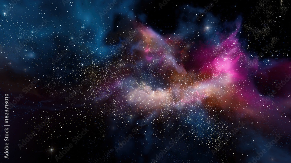 Breathtaking Cosmic Nebula with Dynamic Particle Effects – Vivid ...