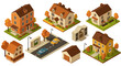 © Ophelia - Isometric autumn neighborhood with cozy houses and trees