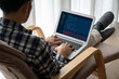 © InfiniteFlow - Software development programming on computer screen for modish application and program coding