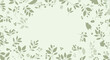 © OtherGRX18 - A subtle green botanical background with a frame of leaves and berries creating a natural border with central copy space.