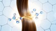 © Premium - Experience healthy, vibrant hair with innovative molecule technology bringing shine and strength for youthful beauty and confidence today