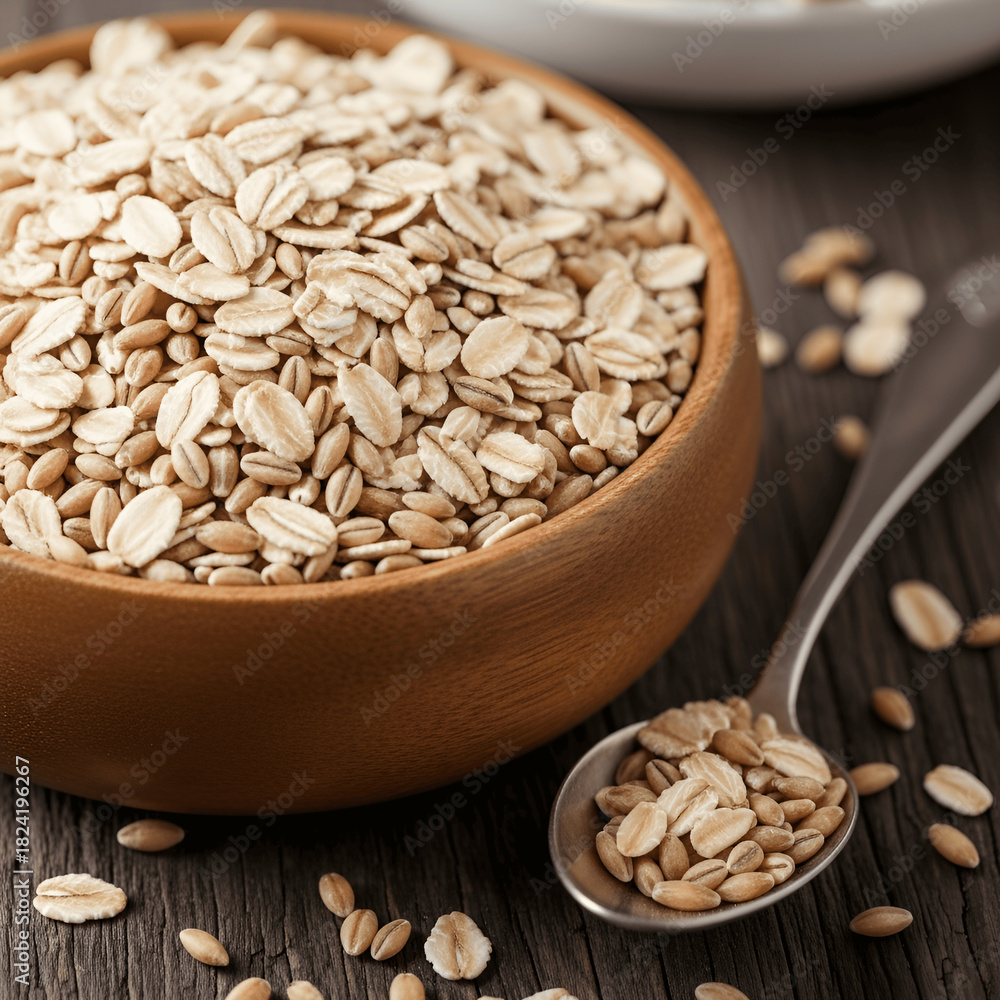 A Wooden Bowl Filled with Organic Pumpkin Seeds for Healthy Snacking
