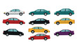 © Ophelia - Diverse sedan collection in flat design with multiple color options