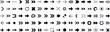 © W. Fernandez - Modern vector arrow icons set, directional symbols, navigation elements, UI design, web graphics, black on white background