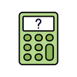© Shahin67 - Calculator with question mark, symbolizing financial uncertainty, isolated on transparent background