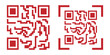 © dream destination888 - Fake template of qr code. QR code set with frame and dot elements Modern barcode design for app, payment, smart technology. Flat vector illustration.