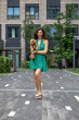 © Andrey_Arkusha - Lady with puppy dog. Young beautiful woman walks with her poodle dog