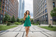 © Andrey_Arkusha - Lady with puppy dog. Young beautiful woman walks with her poodle dog