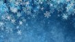 © Haasin - Blue Christmas design background with snowflakes.