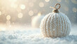 © TJantunen - White Knitted Christmas Ornament in Snow