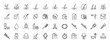 © PixeloAI - Hair care and cosmetology line icon set. Vector pictograms of hair follicle, scissors, comb, dryer, and shampoo, thin linear illustration.