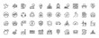 © PixeloAI - Smart city and sustainable development line icon set. Vector pictograms of wind energy, recycling, electric vehicles, and green housing, thin linear illustration.