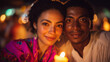 © AI.noevation - Celebrating Love A Couple's Warm Embrace during Fiesta de la Candelaria, Veracruz, Under the Gentle Glow of Candlelight