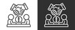 © AGE - Conflict Resolution Icon Set Vector Collection Isolated In Black And White