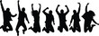 © Tooba - Silhouettes of happy people jumping in celebration