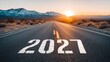© SynthiView - Road to 2021 with sunset