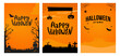 © Irfan Onyak - Halloween Poster Set with Spooky Orange Background. design illustration