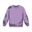 © zakariyae - Soiled wrinkled sweater with visible stains and creases isolated vector illustration on white background