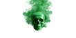 © Andrii Zastrozhnov - Green smoke emanating from skull on white background