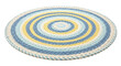 © Saoirse - Isolated braided rug with colorful pattern, circular shape, for interior design decoration