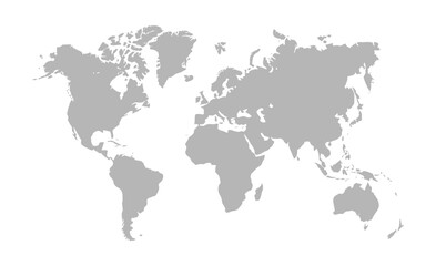  Africa world map on white background showing clean template continents including North America, South America, Europe, Asia, Africa, and Australia