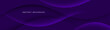 © Arroyan Art - 3D purple geometric abstract background overlap layer on dark space with waves effect decoration. Modern graphic design element cutout style concept for web banner, art, flyer, card or brochure cover