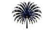 © Prichachai - Firework burst with glowing lights, dark blue and gold colors, festive celebration, night sky, digital illustration, joyful and energetic mood