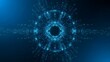© MD Rakib - Abstract digital tunnel of glowing data particles and network flow