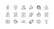 © LOBSTER LARRY - Coffee production and sustainability line icons set for eco-friendly concepts