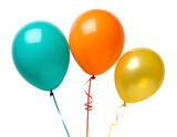 Colorful balloons floating in the air party or celebration theme