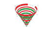 © samback - Festive spiral design with red and green ribbons creating a visual vortex.