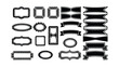 © Salim - Twenty-four Black Decorative Labels, Frames and Ribbons on White Background badge