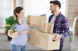 © auremar - pregnant couple moving in a new house