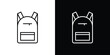 © Gopal - Backpack icons vector.Editable stroke.linear style sign for use web design