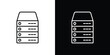 © Gopal - Server icons vector.Editable stroke.linear style sign for use web design