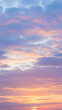 © Hmz - Soft Cloudy Sky with Pastel Sunset Colors - Vertical 4K Dreamy Nature Background